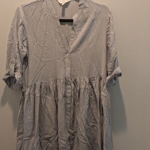 Ripe Gray Striped Blouse